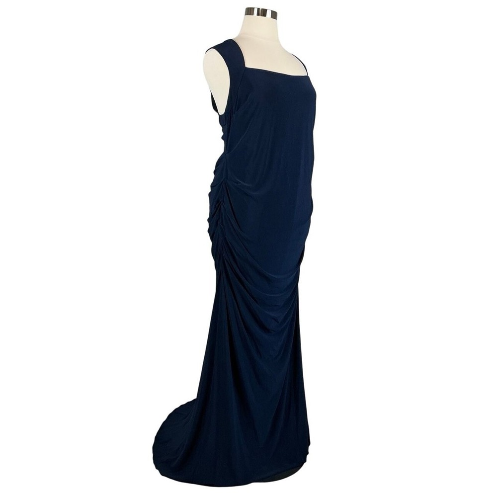 NEW‎ Adrianna Papell Gown Women's Size 14 Jersey Ruched Sleeveless